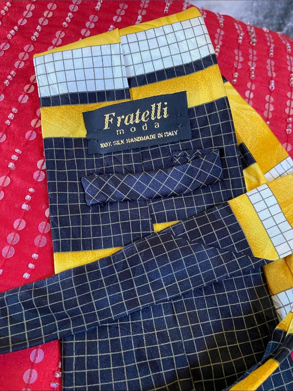 💯 Silk Hand Made In Italy 🇮🇹 Stunning Versace Style Print Luxurious Tie